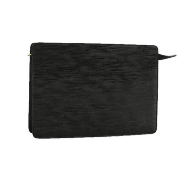 LOUIS VUITTON Epi Pochette Homme Clutch Bag Black Noir M52522 LV Auth 98877 - Picture 1 of 16
